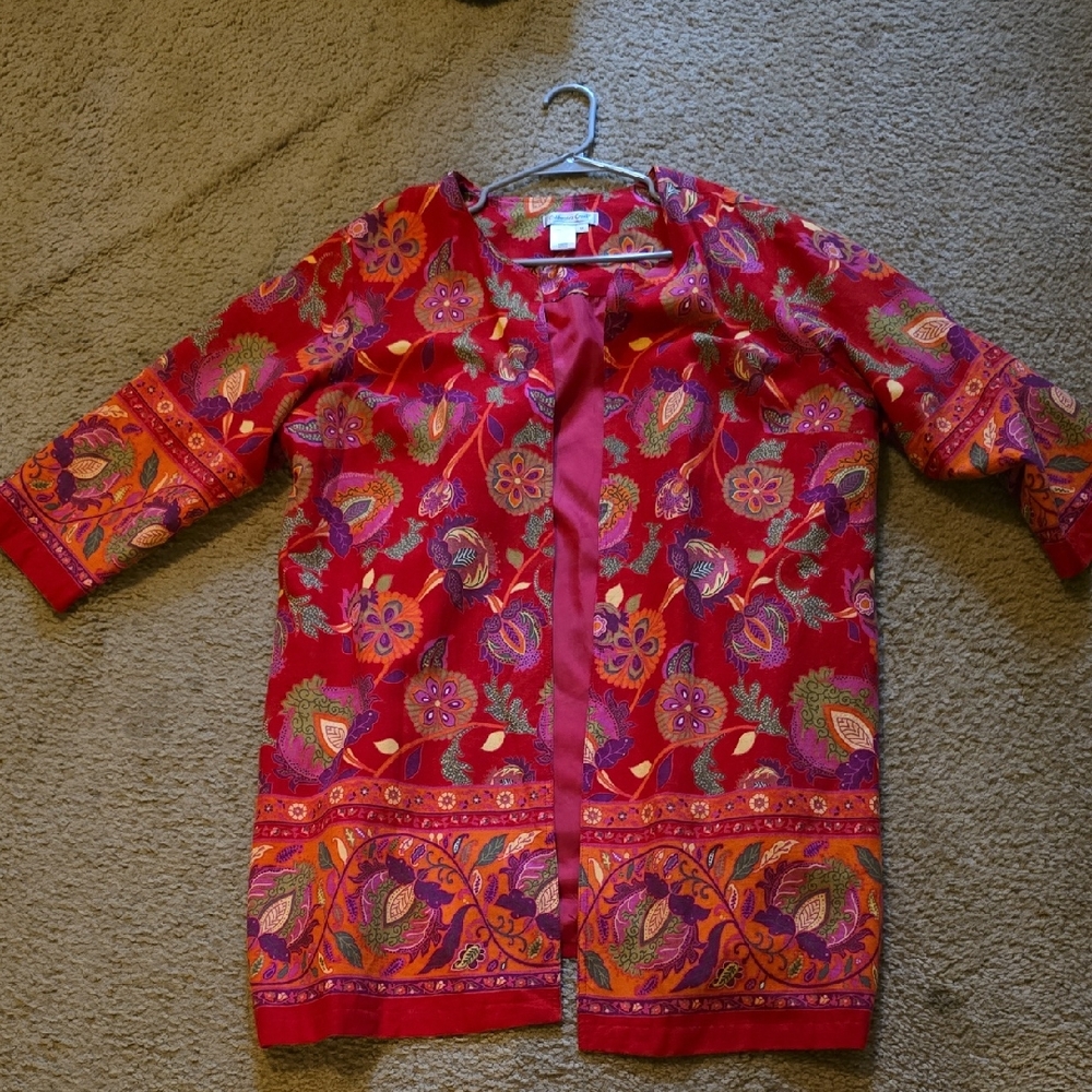 Coldwater Creek Multicolor Floral Kimono